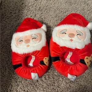 Squishmallows kids Santa Slippers booties Size 11/12 New
